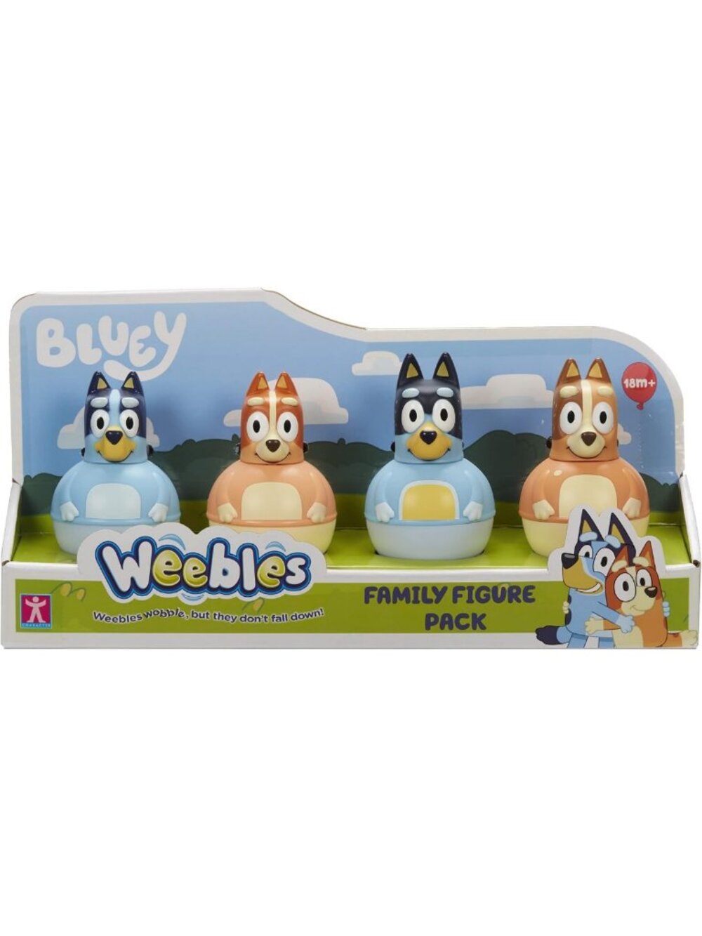 Weebles Wobble Bluey Family Preschool Figures Set of 4 - Fun Playtime Toys